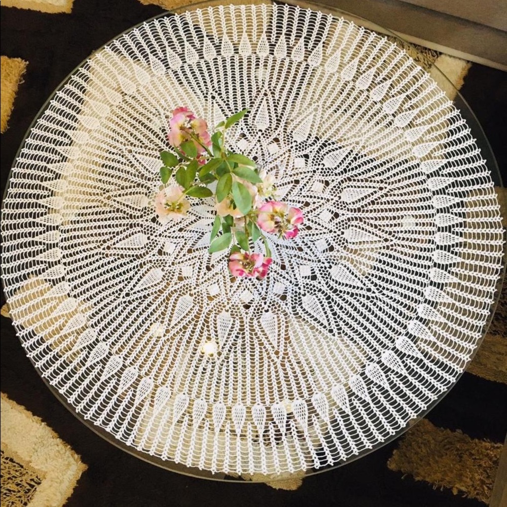 Handmade table center round table cloth